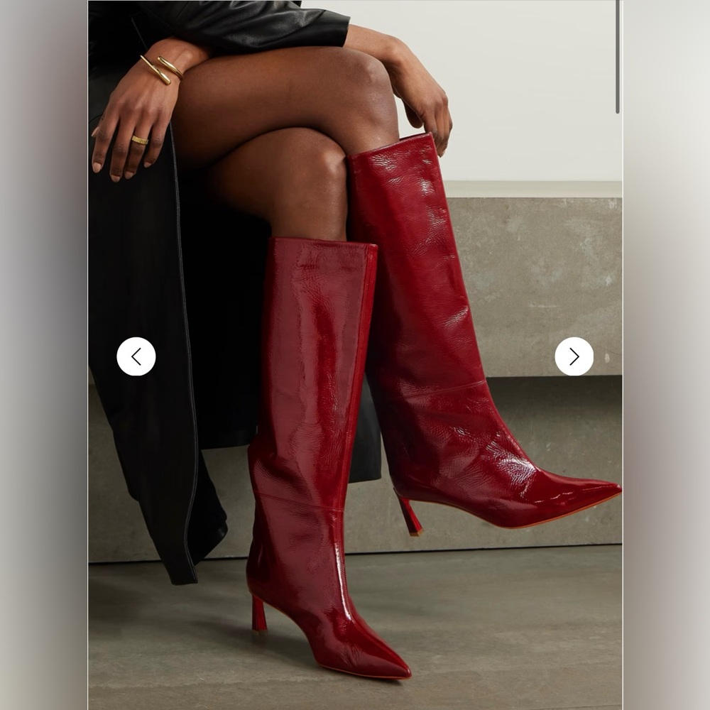 Christian louboutin Red Knee-High Leather Boots